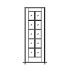10-lite interior door
Unit Dimension 29-1/2" x 81-3/8"
Door Dimension 28" x 80"
Panel - none
Glazing - 1/4" sandblasted safety glass with TDL
